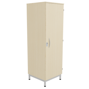 Armoire MÉTIS 1 porte moraillon charnière à droite 1/2 penderie et lingerie mélaminé/époxy - L66xP64xH183 cm