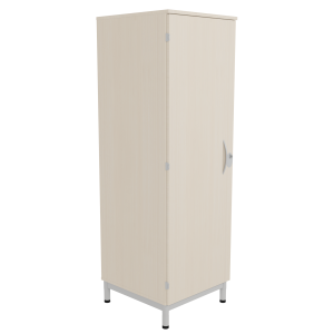 Armoire MÉTIS 1 porte moraillon charnière à gauche 1/2 penderie et lingerie mélaminé/époxy - L66xP64xH183 cm