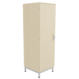 Armoire MÉTIS 1 porte moraillon charnière à gauche 1/2 penderie et lingerie mélaminé/époxy - L66xP64xH183 cm