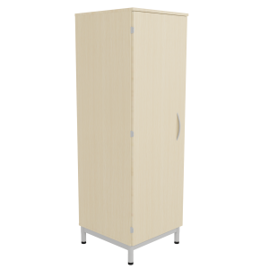 Armoire MÉTIS 1 porte niche à droite 1/2 penderie et lingerie mélaminé et époxy - L66xP64xH183 cm