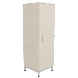 Armoire MÉTIS 1 porte niche à gauche 1/2 penderie et lingerie mélaminé/époxy - L66xP64xH183 cm
