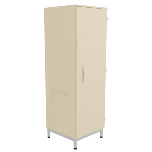 Armoire MÉTIS 1 porte niche à gauche 1/2 penderie et lingerie mélaminé/époxy - L66xP64xH183 cm