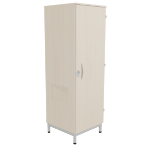 Armoire MÉTIS 1 porte moraillon niche à gauche 1/2 penderie et lingerie mélaminé/époxy - L66xP64xH183 cm
