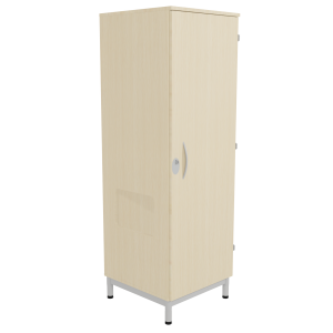 Armoire MÉTIS 1 porte moraillon niche à gauche 1/2 penderie et lingerie mélaminé/époxy - L66xP64xH183 cm