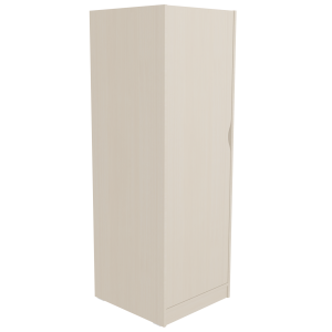 Armoire HABITAT 1 porte charnière à gauche 1/2 penderie et lingerie mélaminé - L59xP61xH176 cm