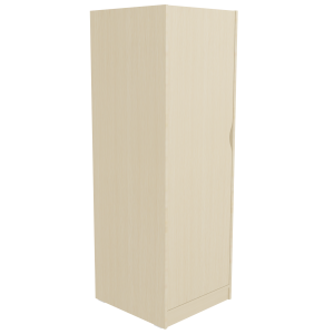 Armoire HABITAT 1 porte charnière à gauche 1/2 penderie et lingerie mélaminé - L59xP61xH176 cm