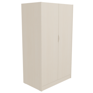 Armoire HABITAT 2 portes 2x1/2 penderie et lingerie mélaminé - L99xP61xH176 cm