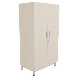 Armoire CUBIK 2 portes moraillon mélaminé piètement époxy - L100xP60xH184 cm