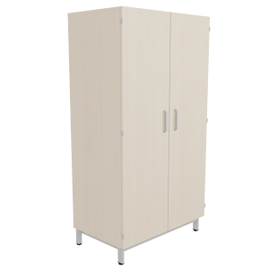 Armoire CUBIK 2 portes mélaminé piètement époxy - L100xP60xH184 cm