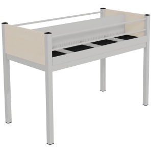 Bac à BD LINÉAL 8 cases mélaminé et époxy - L118,2xP60,3xH86 cm