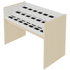 Bac à CD/DVD NORDIC plaqué hêtre - L119xP62,5xH92,8 cm