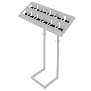 Bac supérieur pour bac à CD/DVD CARÉA/ITO/LINÉAL époxy - L113xP40xH143 cm