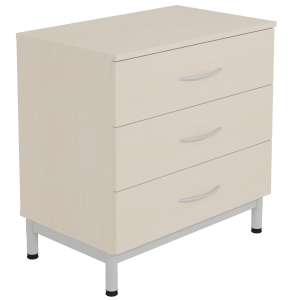 Commode MÉTIS 3 tiroirs mélaminé piètement époxy - L80xP54xH83 cm