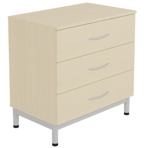 Commode MÉTIS 3 tiroirs mélaminé piètement époxy - L80xP54xH83 cm