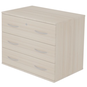 Armoire 3 tiroirs mélaminé - L76xP53,3xH67 cm
