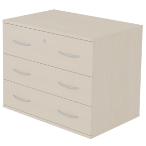 Armoire 3 tiroirs mélaminé - L76xP53,3xH67 cm