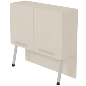 Vaisselier pour buffet ELLA 2 portes mélaminé piètement époxy - L90xP29xH87 cm