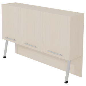 Vaisselier pour buffet ELLA 3 portes mélaminé piètement époxy - L133xP29xH87 cm