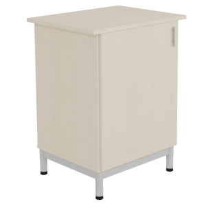 Buffet ARCUS 1 porte mélaminé piètement époxy - L68,5xP55xH90,5 cm