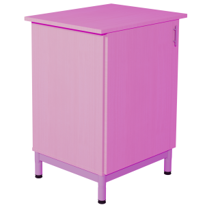 Buffet ARCUS 1 porte mélaminé piètement époxy - L68,5xP55xH90,5 cm