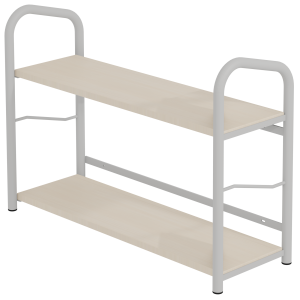 Étagère murale MÉTIS 2 tablettes mélaminé et époxy - L80xP27xH57 cm