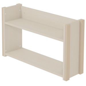 Étagère murale VERCORS II 2 tablettes mélaminé et bois - L83xP24xH50 cm