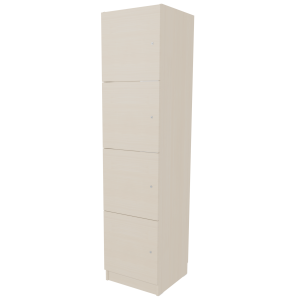 Colonne de rangement 4 cases avec portes mélaminé - L50xP50xH210,7 cm