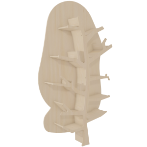 Arbre à livres FEUYU contreplaqué bouleau et fond MDF - L126xP31xH230 cm