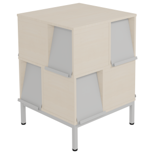 Tour à périodiques 8 portes époxy - L72xP72xH91 cm
