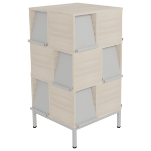 Tour à périodiques 12 portes époxy - L72xP72xH125 cm
