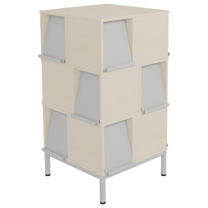 Tour à périodiques 12 portes époxy - L72xP72xH125 cm