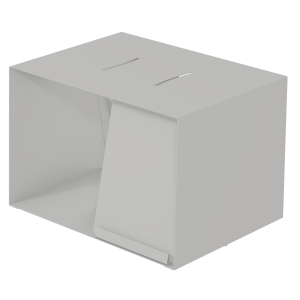 Présentoir à périodiques double face époxy - L50xP40xH34 cm