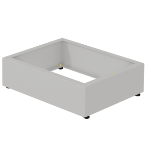 Socle pour présentoir à périodiques double face époxy - L50xP40xH15 cm