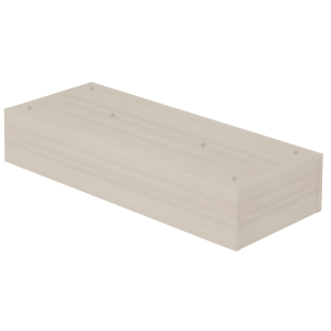 Socle mélaminé pour élément 2 portes journaux/3 portes - L85,9xP35,9xH16 cm