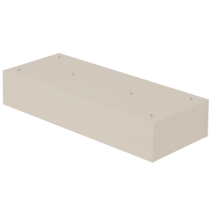 Socle mélaminé pour élément 2 portes journaux/3 portes - L85,9xP35,9xH16 cm