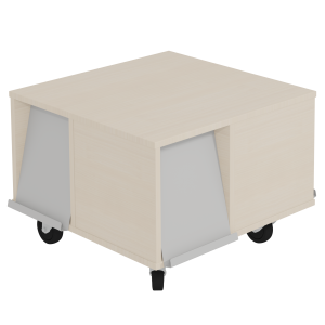 Tour à périodiques mobile 4 portes époxy - L72xP72xH51 cm