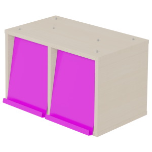 Élement mélaminé 2 portes ABS - L58xP39,2xH36 cm