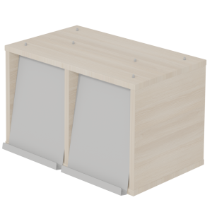 Élement mélaminé 2 portes époxy - L58xP39,2xH36 cm