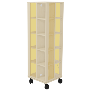 Tour à mangas mobile et rotative mélaminé et PMMA - L44xP44xH141,4 cm