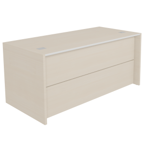 Poste indépendant ONDINE droit mélaminé et stratifié - L160xP80xH75 cm