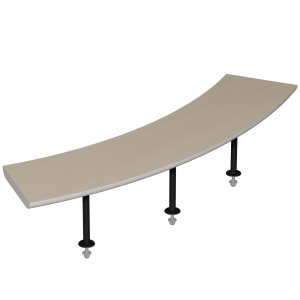 Plan de réception quart de cercle L98/117 cm pour poste ONDINE