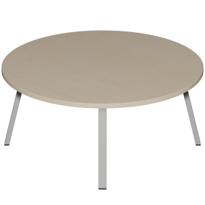 Table basse 960 plateau ép.19 mm mélaminé chant ABS piètement époxy - D80xH35 cm
