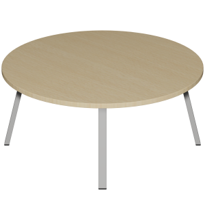 Table basse 960 plateau ép.24 mm stratifié chant ABS piètement époxy - D80xH35 cm