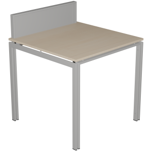 Poste de consultation ITO plateau stratifié chant piètement époxy - 80x80 cm - T6