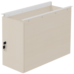 Coffre UC ITO mélaminé avec serrure - L28,5xP72xH50 cm