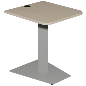 Poste de consultation OPAC plateau stratifié chant ABS piètement époxy - 60x65 cm - T6