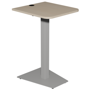 Poste de consultation OPAC plateau stratifié chant ABS piètement époxy - 60x65 cm - H100 cm
