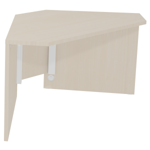 Poste de consultation stratifié voile de fond mélaminé - angle à 45 degrés - H76 cm