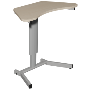 Table modulable PMR plateau ép.24 mm stratifié chant ABS piètement époxy - 90x43 cm - H65 à 100 cm