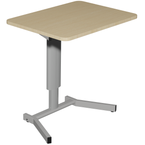 Table multifonction plateau ép.24 mm stratifié chant ABS piètement époxy - 80x60 cm - H65 à 100 cm